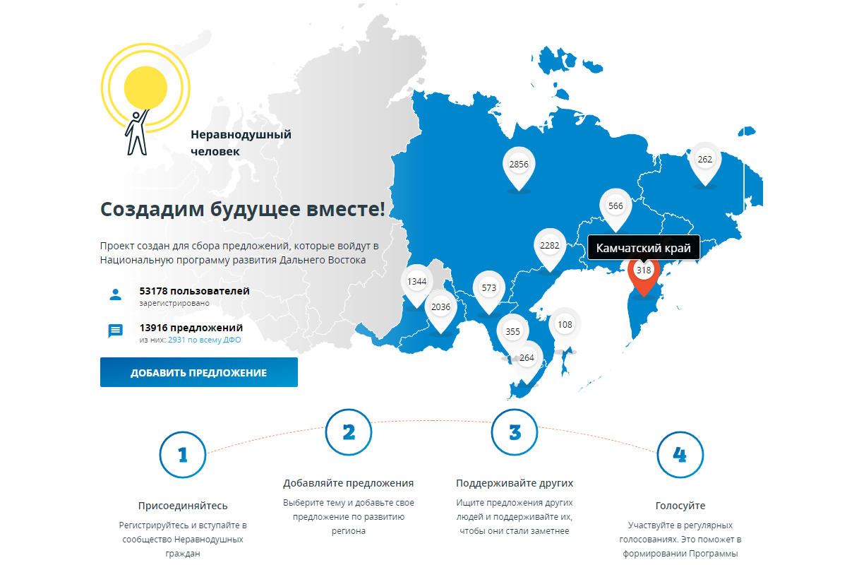 Камчатцам предлагают проголосовать за мероприятия, направленные на развитие Дальнего Востока