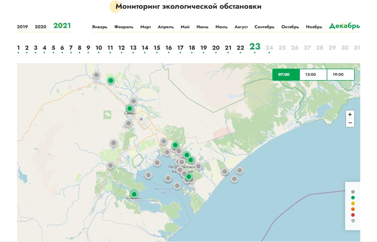 На экопортале Камчатки можно узнать данные радиационной обстановки по территории региона